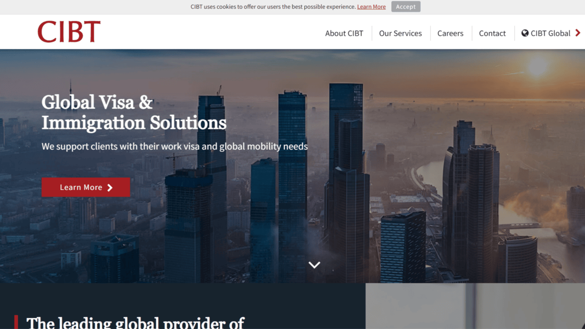 CIBT Visas Portal - Secure payment processing system with API integration and user dashboard
