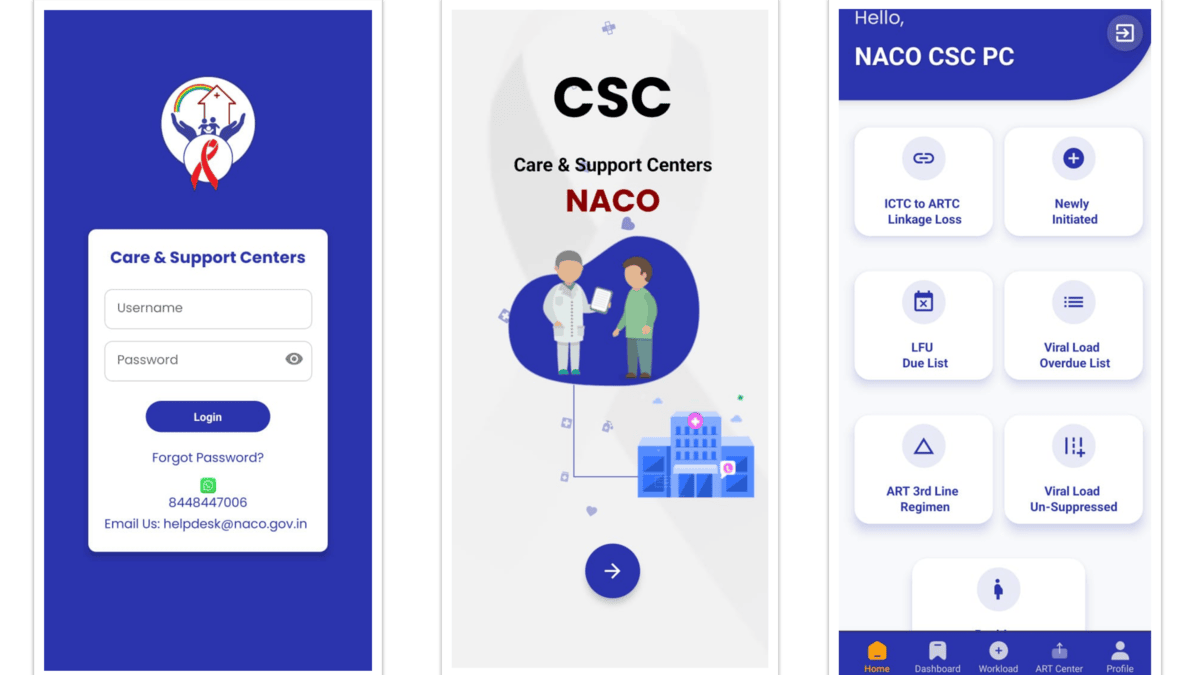CSC NACO Mobile App - React Native cross-platform application for Android and iOS developed by Shubham Chauhan